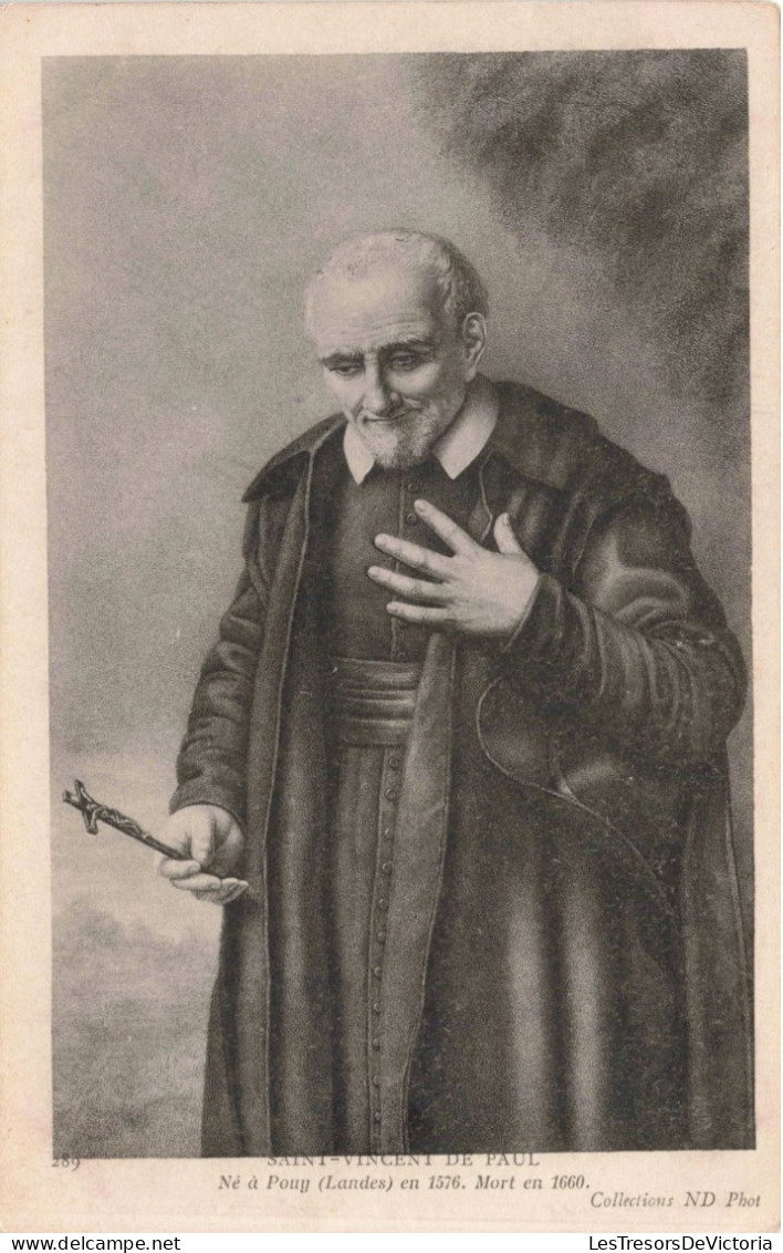 RELIGION - Christianisme - Saint Vincent De Paul - Né à Pouy ( Landes) En 1576 - ND - Carte Postale Ancienne - Santi