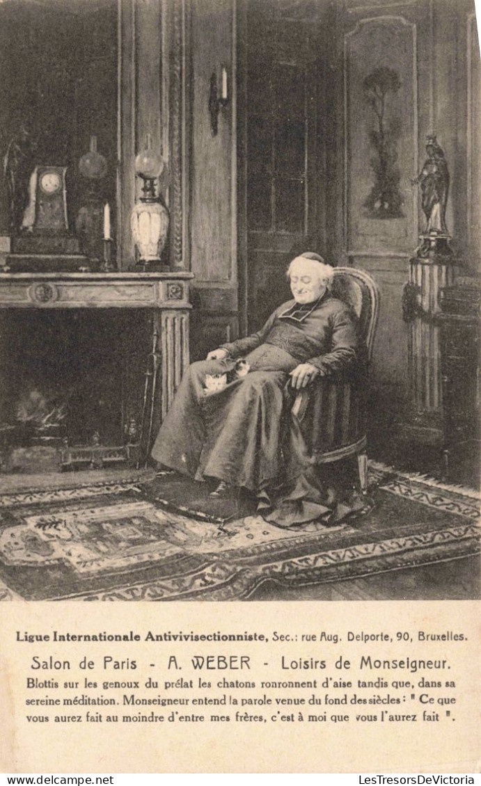 RELIGION - Christianisme - Salon De Paris - A.Weber - Loisirs De Monseigneur - Carte Postale Ancienne - Papi