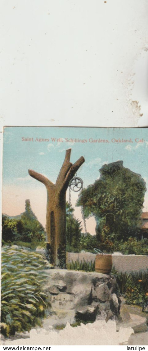 Carte Postale De Saint Agnes Well  Schillings Gardens Oakland 1914 - San Francisco