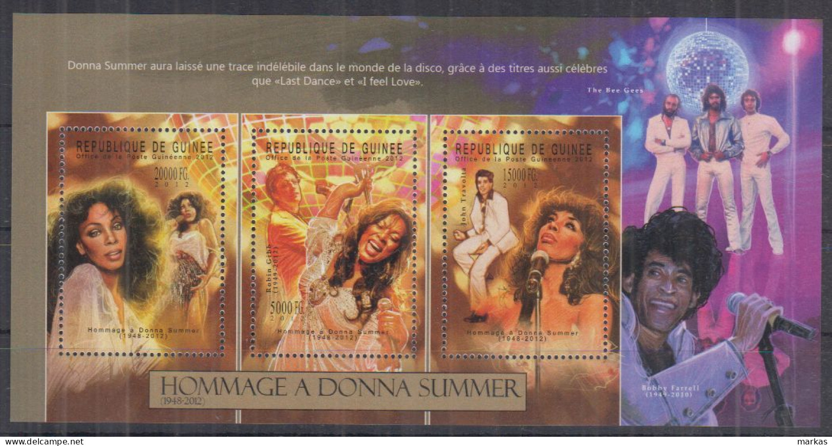U13. Guinea MNH 2012 Music - Donna Summer - Musique