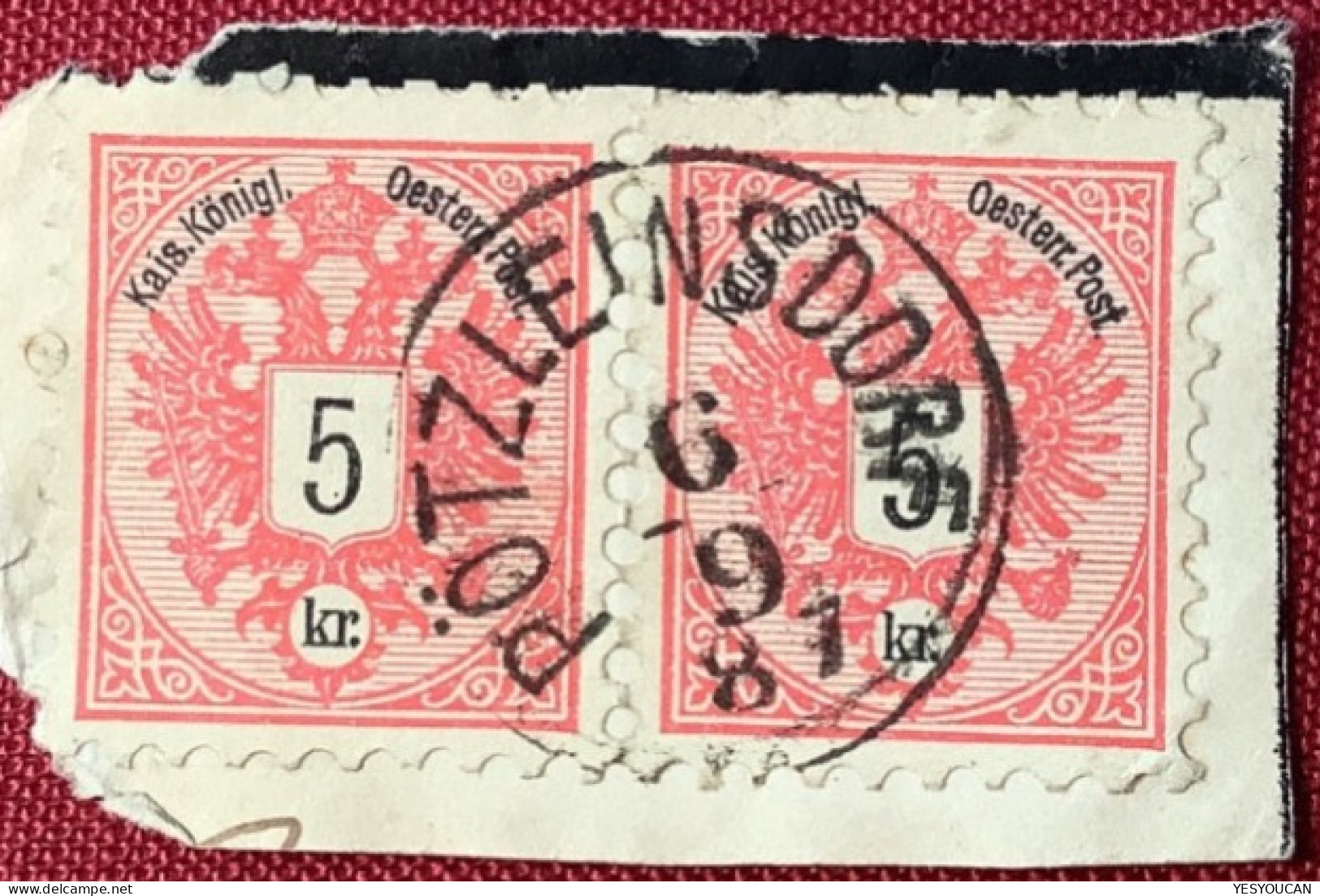 PÖTZLEINSDORF 1887 (Wien 114, Niederösterreich ) 5 Kr Österreich  (Austria  Autriche - Used Stamps