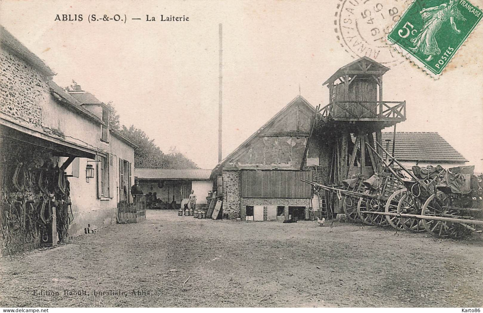 Ablis * Intérieur De La Laiterie * Crèmerie Fromagerie Lait - Ablis