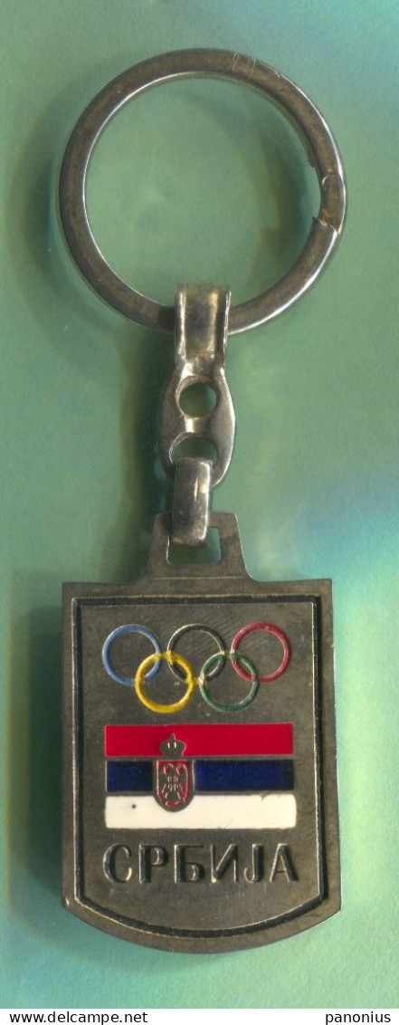 Olympic / Olympiade - Serbia ( Srbija )  NOC National Olympic Committee, Keychain / Pendant - Apparel, Souvenirs & Other