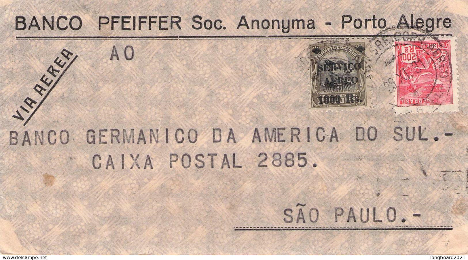 BRAZIL - AIR MAIL 1931 PORTO ALEGRE / *1036 - Poste Aérienne