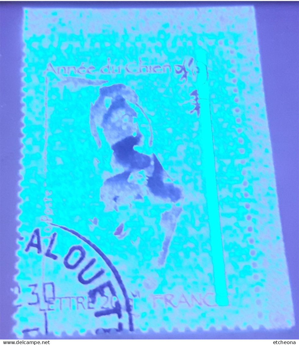 Nouvel An Chinois 2006 Année Du Chien Du Bloc N°3865 Oblitéré 1 Bande De Phosphore - Used Stamps