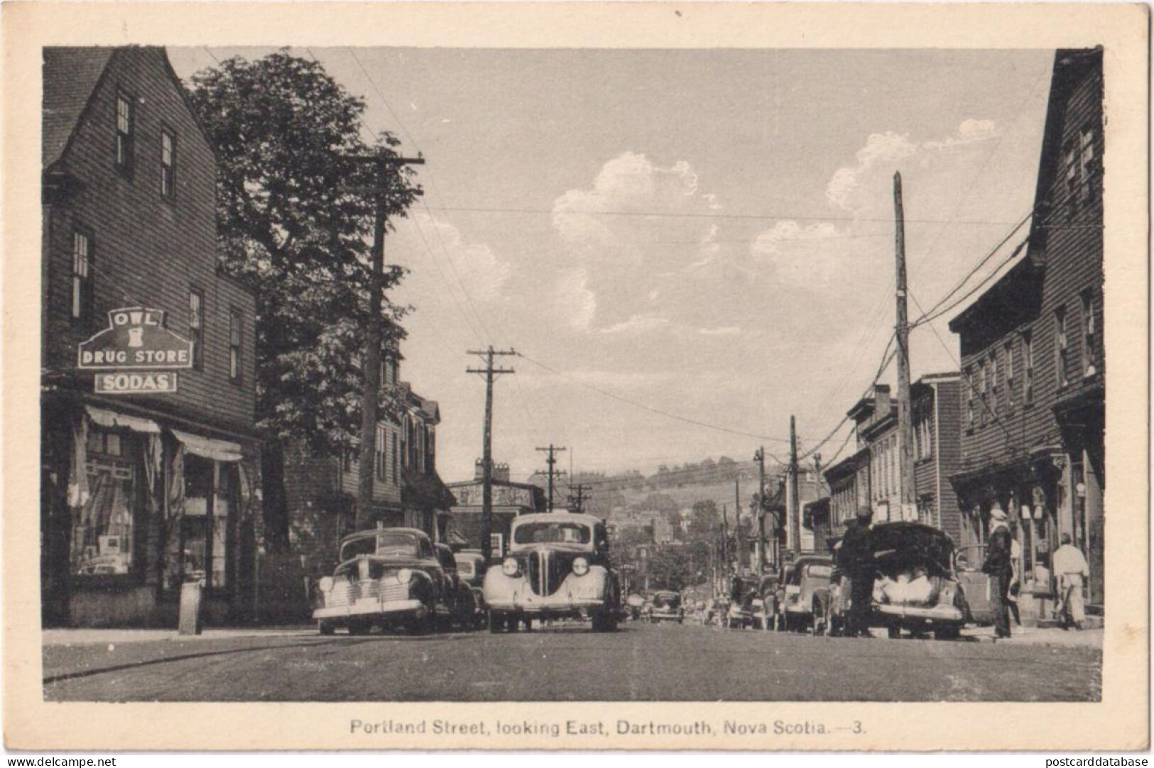 Portland Street Looking East - Dartmouth, Nova Scotia - & Old Cars - Sonstige & Ohne Zuordnung