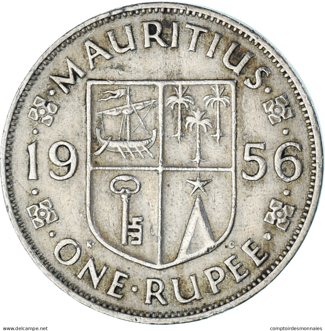Monnaie, Maurice, Rupee, 1956 - Maurice