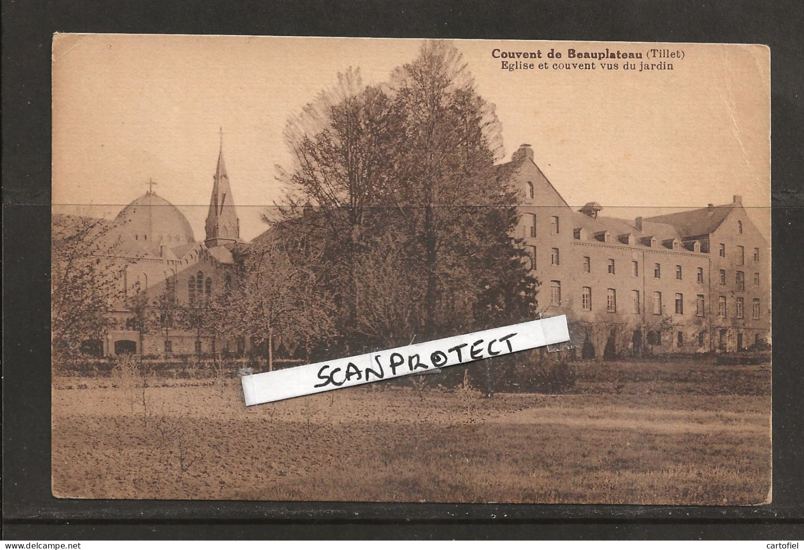 TILLET-CONVENT DE BEAUPLATEAU-EGLISE ET CONVENT-CARTE ENVOYEE-VOYEZ LES 2 SCANS-RARE - Sainte-Ode