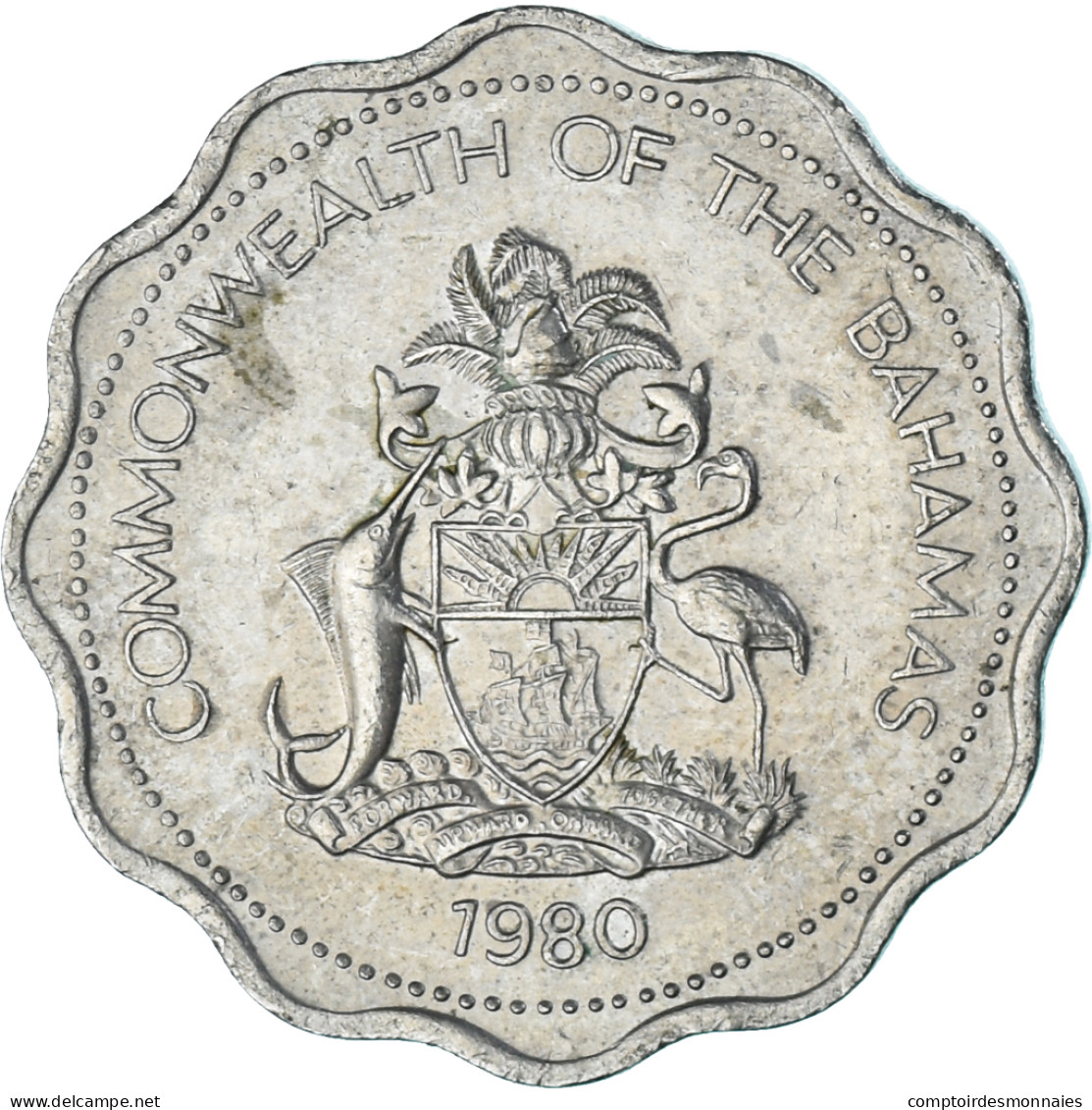 Monnaie, Bahamas, 10 Cents, 1980 - Bahama's