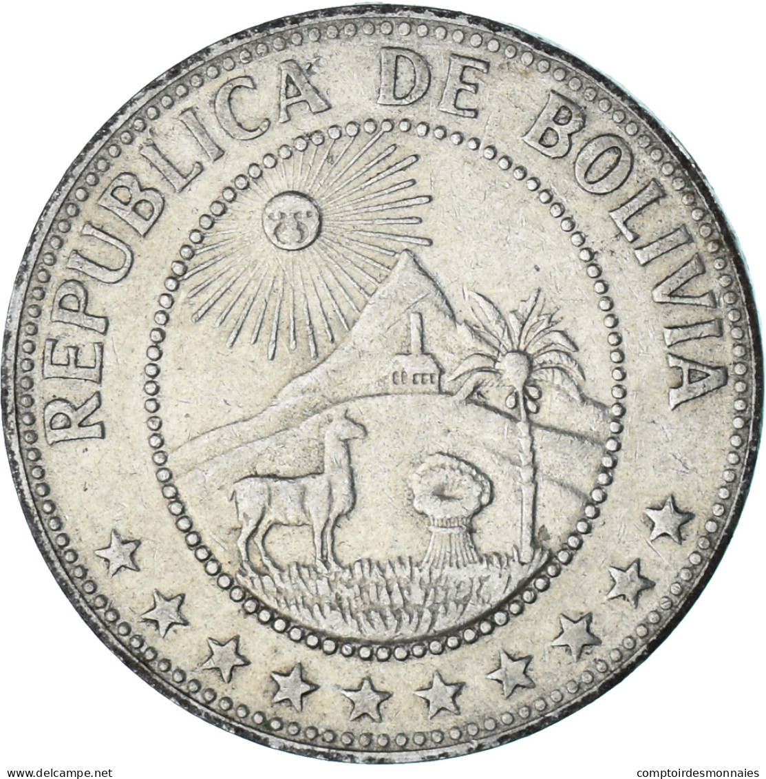 Monnaie, Bolivie, 50 Centavos, 1965 - Bolivia