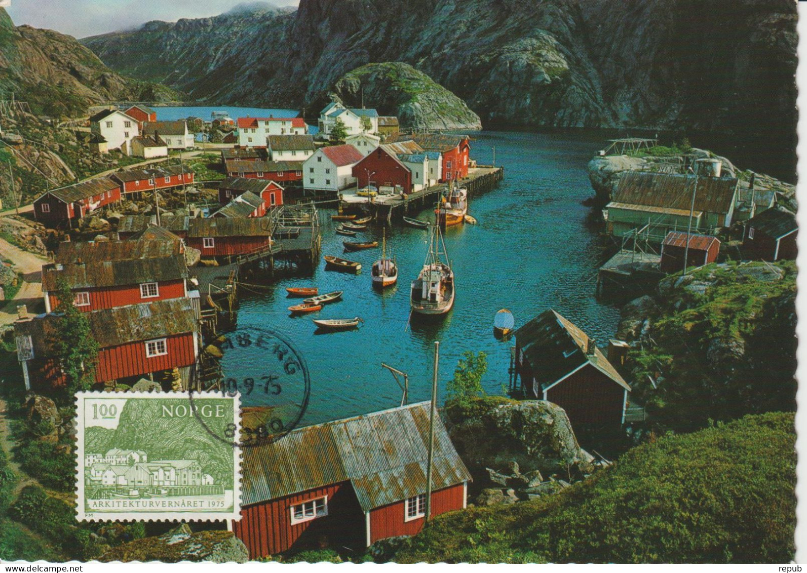 Norvège Carte Maximum 1975 Lofoten 656 - Maximumkaarten