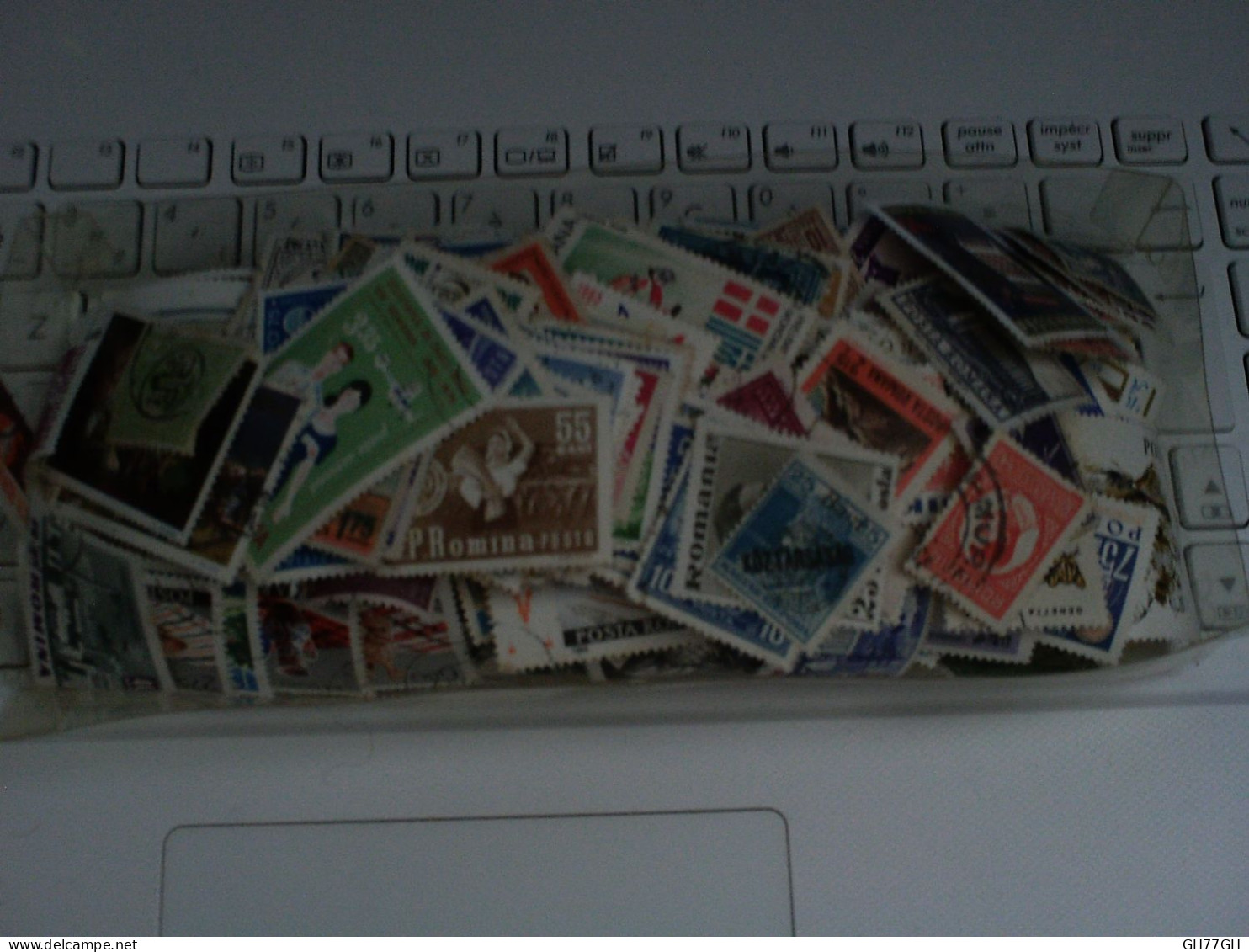 GROS LOT DE TIMBRES POSTA ROMANA (environ 50g) - Kilowaar (min. 1000 Zegels)