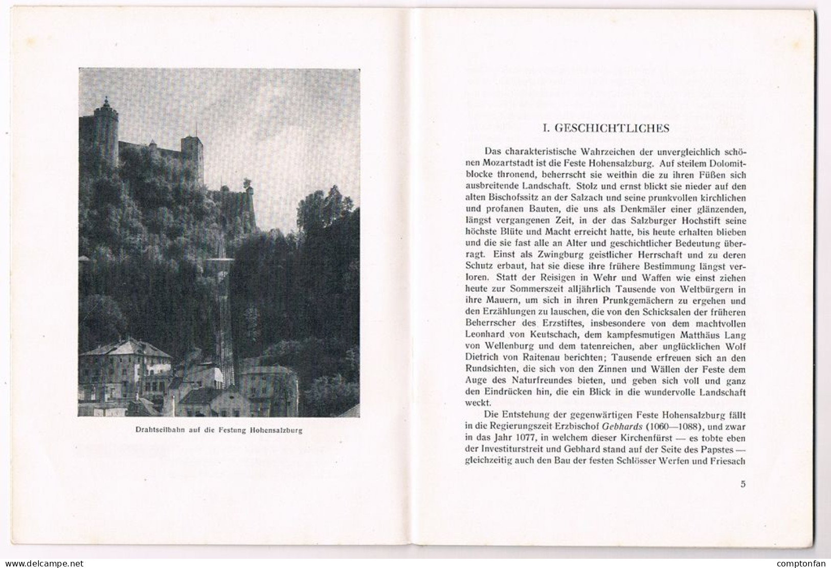 B100 847 Grubhofer Compton Hohensalzburg Festungs-Bahn Rarität ! - Malerei & Skulptur