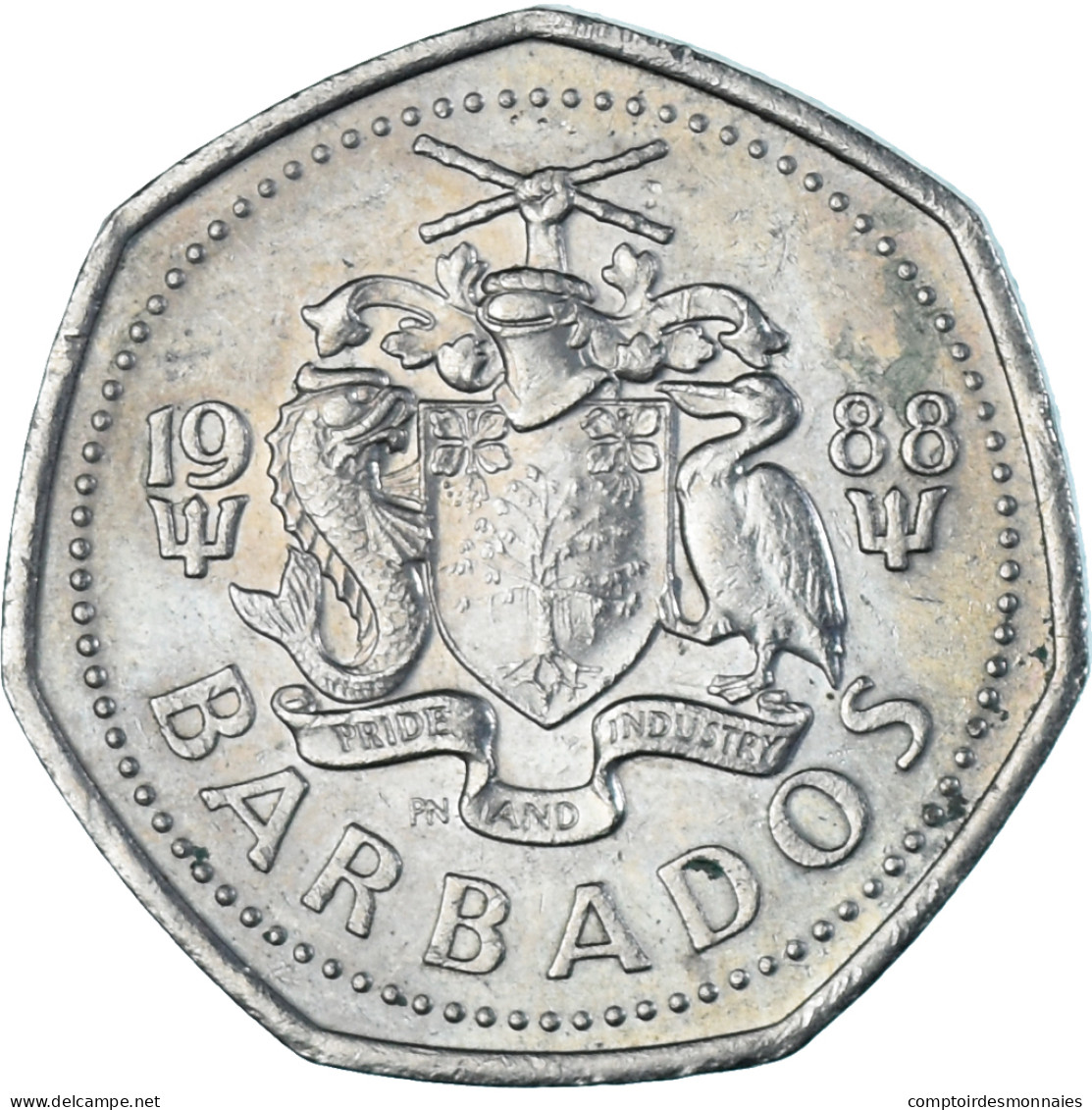 Monnaie, Barbade, Dollar, 1988 - Barbades