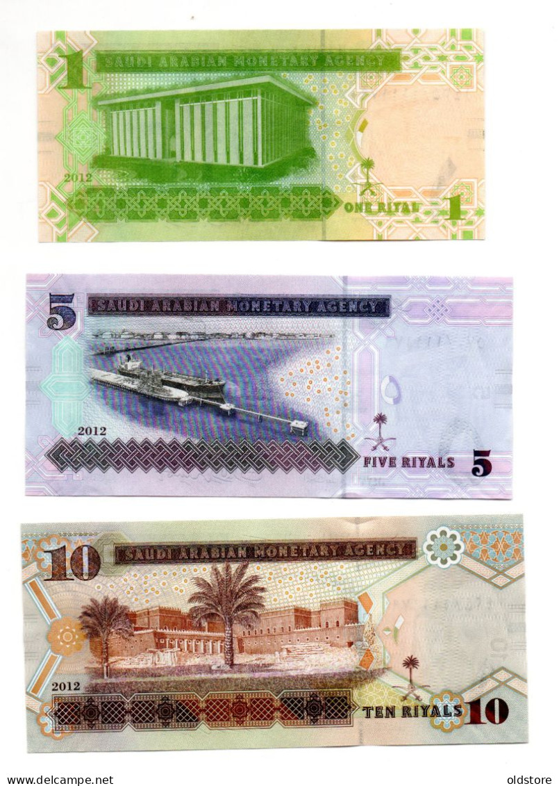 Saudi Arabia Banknote - (Set Of 3 Notes With Same Fancy Serial Number 111179 ) - ND 2012 - King Abdulla - UNC - Saudi Arabia