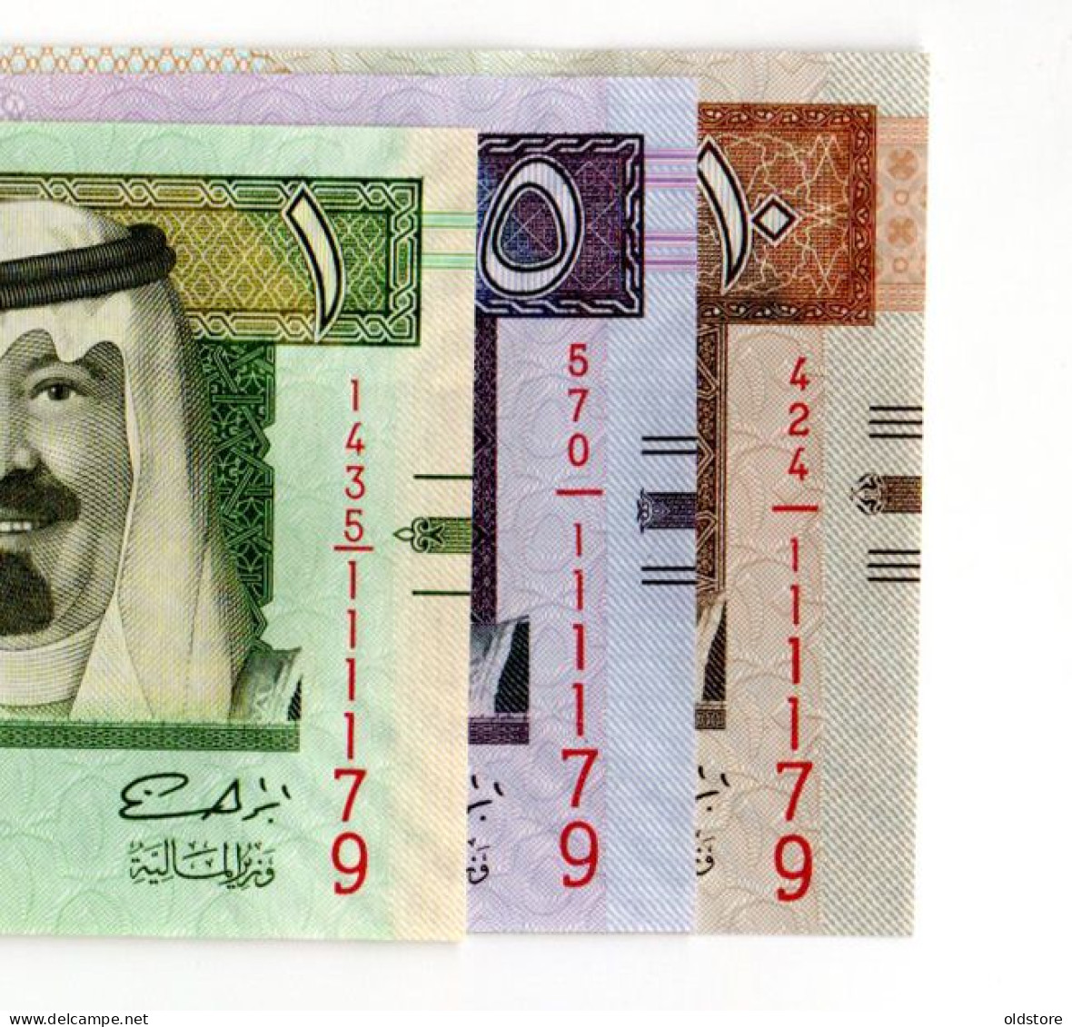 Saudi Arabia Banknote - (Set Of 3 Notes With Same Fancy Serial Number 111179 ) - ND 2012 - King Abdulla - UNC - Arabia Saudita