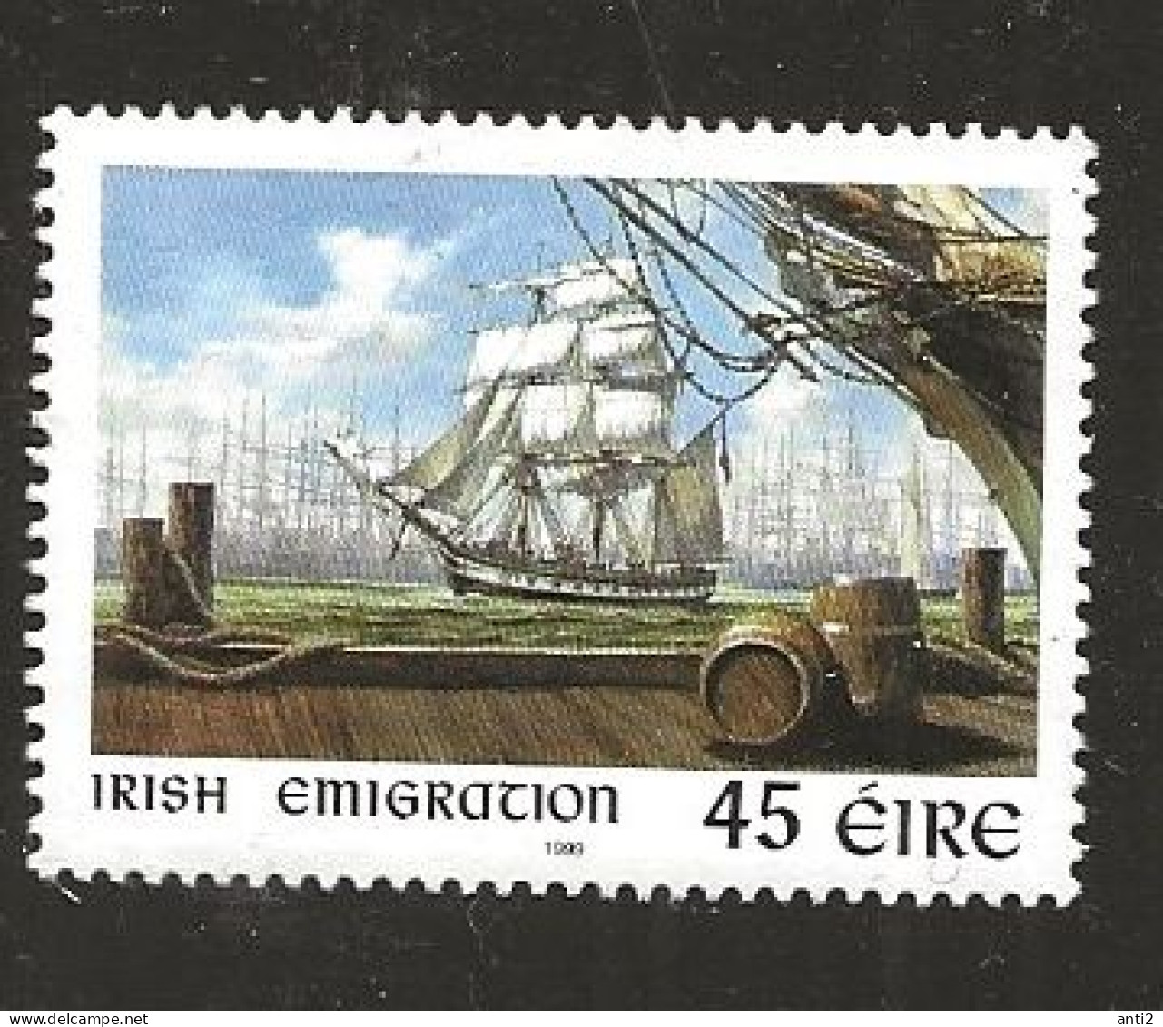 Ireland 1999 Irish Emigration To The United States Of America, Emigrant Ship In The 19th. Century.  Mi  1133  MNH(**) - Andere & Zonder Classificatie