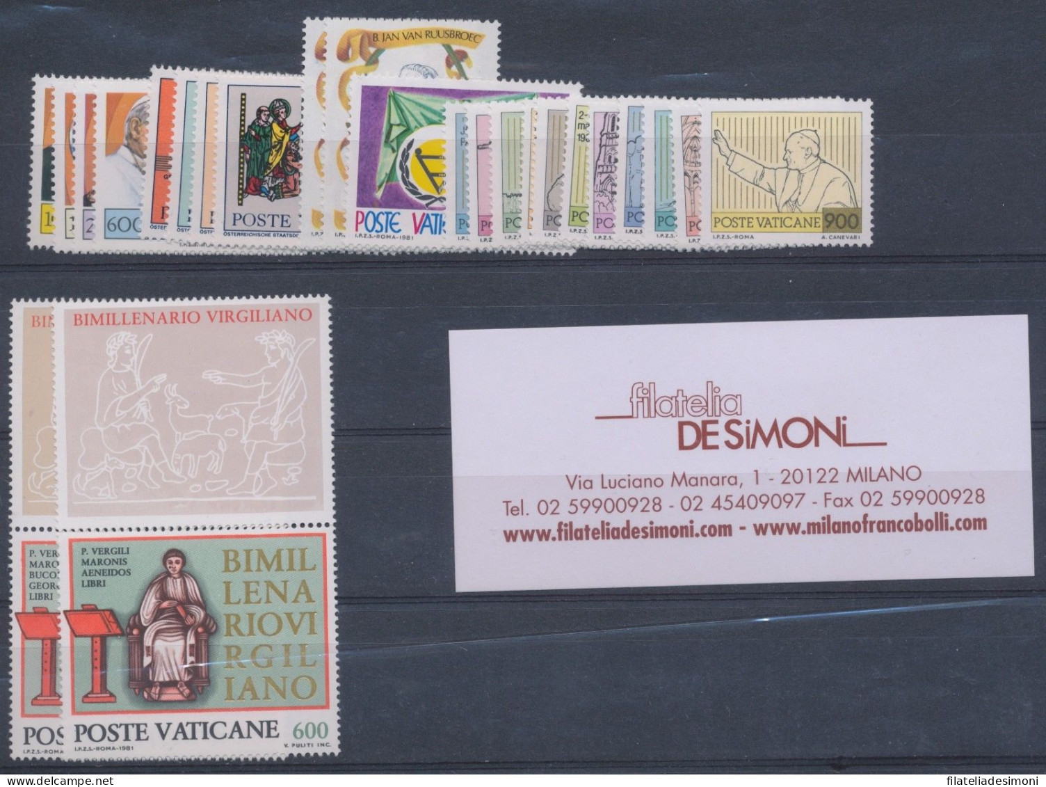 1981 Vaticano, Francobolli Nuovi, Annata Completa 24 Val  MNH ** - Annate Complete