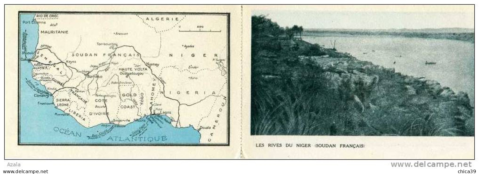 012855/57/59/62/64/66  -  L'Afrique Occidentale Française  -  Dépliant De 3 Cartes - Non Classés