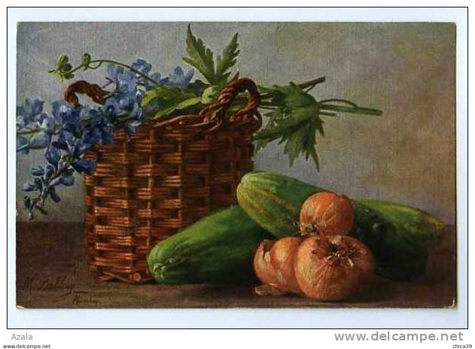 014245  -  Par M. BILLING  -  Le Panier, Les Courgettes Et Les Oignons - Billing, M.