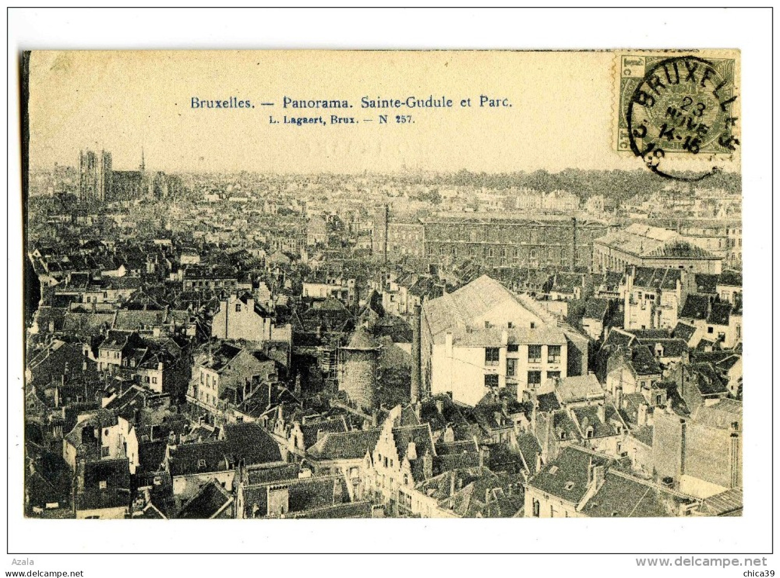 18232  -  Bruxelles - Panorama   -   Sainte-Gudule Et Parc - Panoramische Zichten, Meerdere Zichten