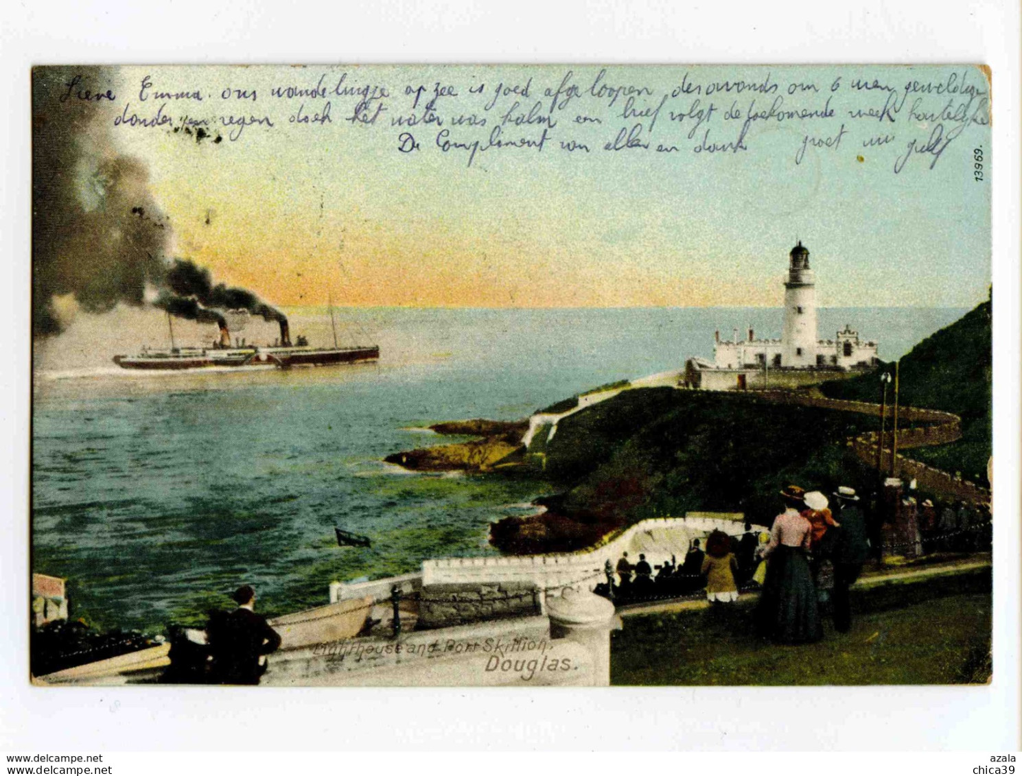 A 18837   -   Douglas  -  Lighthouse And Port Skillion - Ile De Man