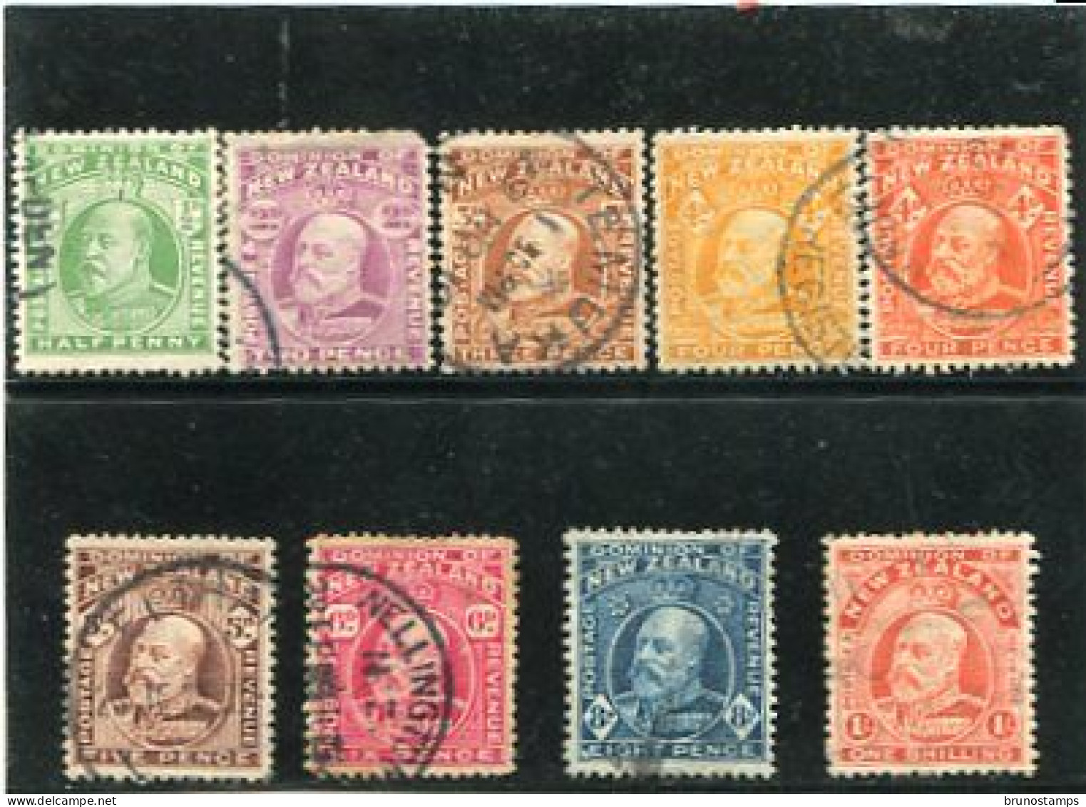 NEW ZEALAND - 1909  KING EDWARD VII  SET  FINE USED  SG 387/94 - Gebraucht