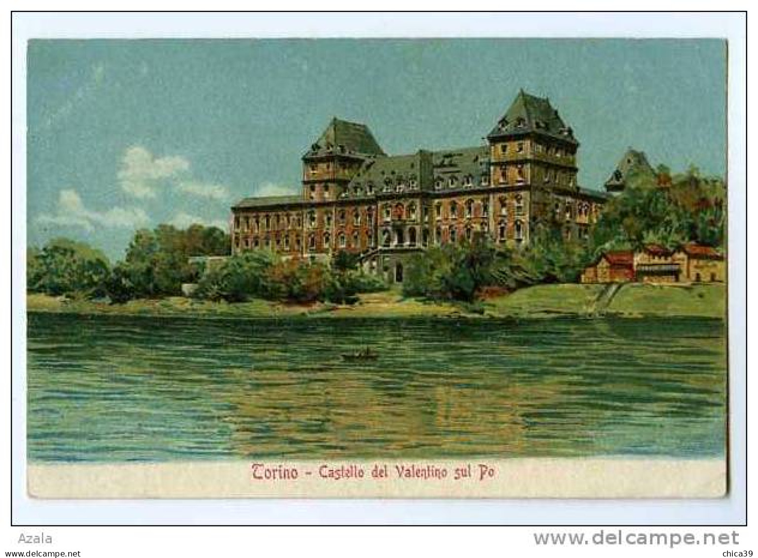 010838  -  TORINO  -  Castello Del Valentino Sul Po   -    Litho - Castello Del Valentino