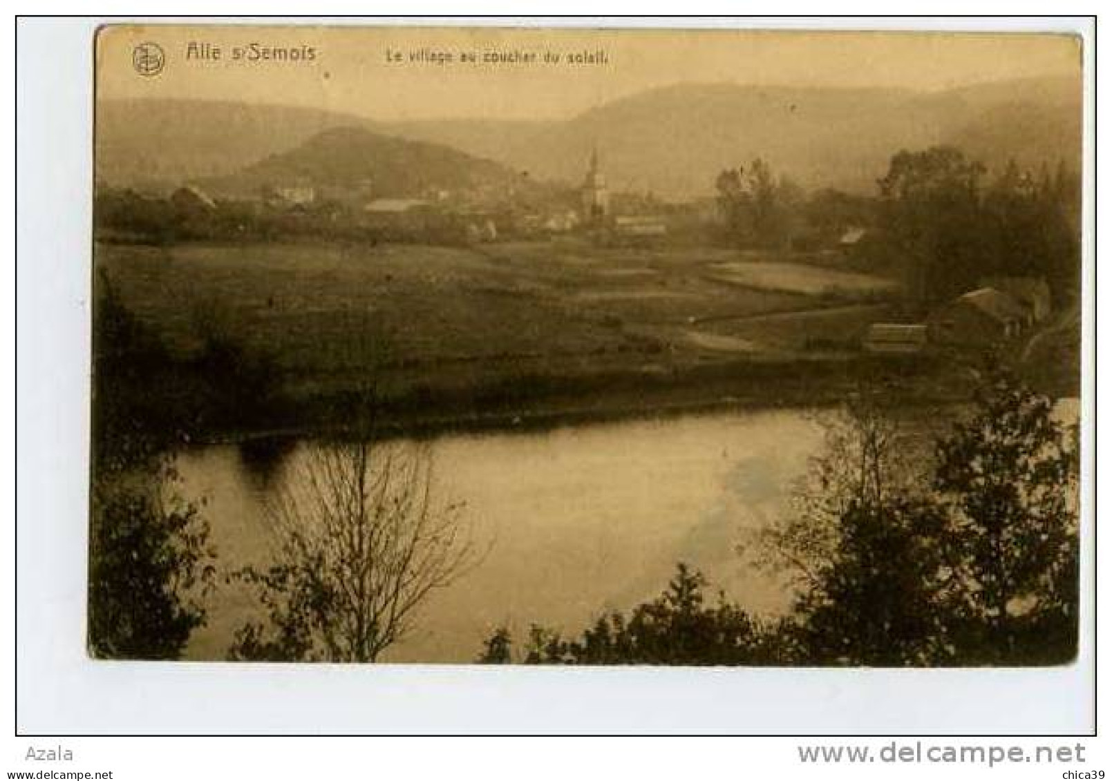 005118  -  Alle S/Semois  -  Le Village Au Coucher Du Soleil - Vresse-sur-Semois