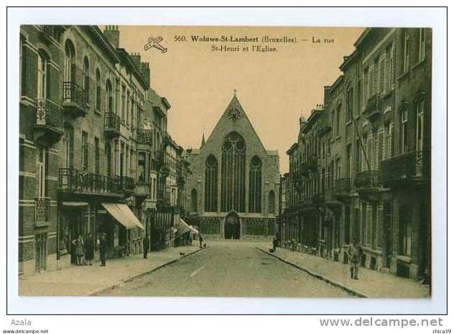 0092108  -  WOLUWE-St-LAMBERT  -   La Rue St-Henri Et L'Eglise - Woluwe-St-Lambert - St-Lambrechts-Woluwe