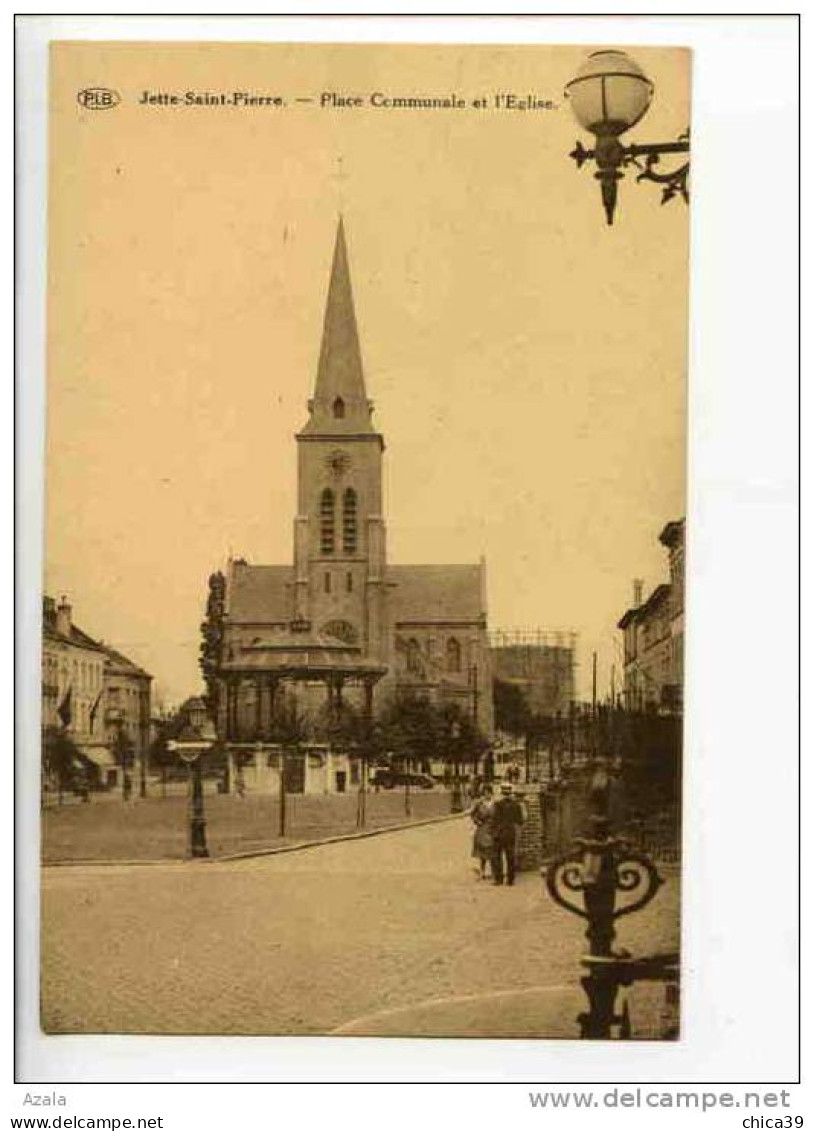 016737  Jette-Saint-Pierre - Place Communale Et L'Eglise - Jette