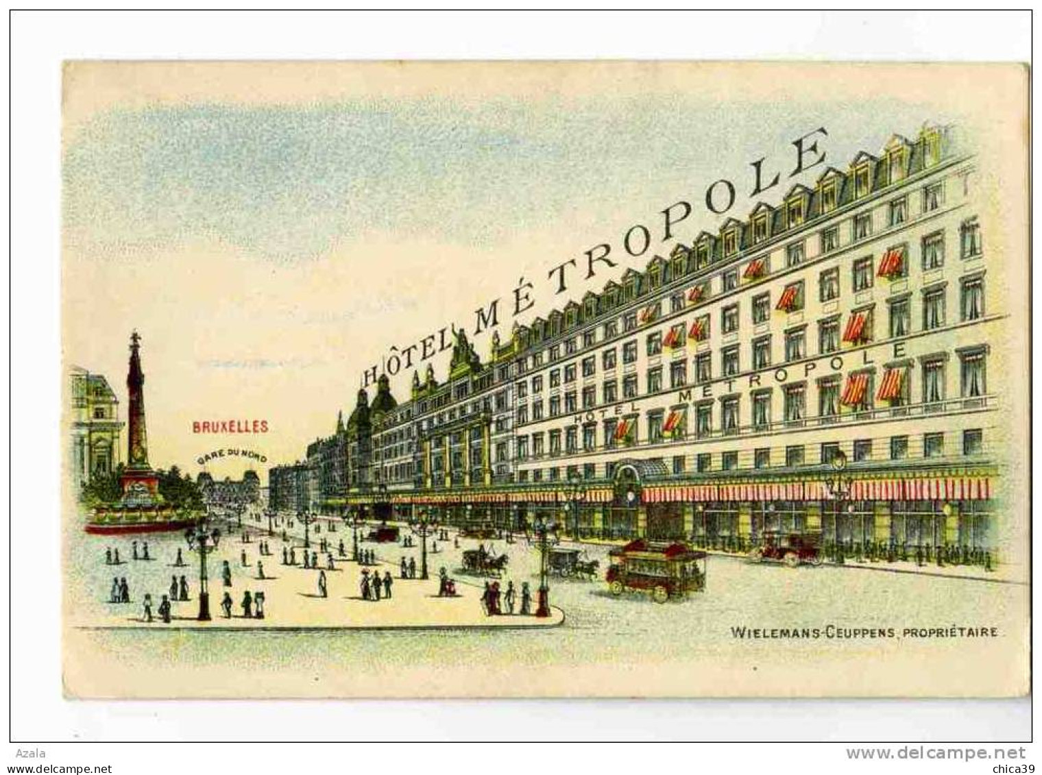 016744  Bruxelles - Hôtel Métropole - Wielemans-Ceuppens, Propriétaire  - Litho - Cafés, Hôtels, Restaurants