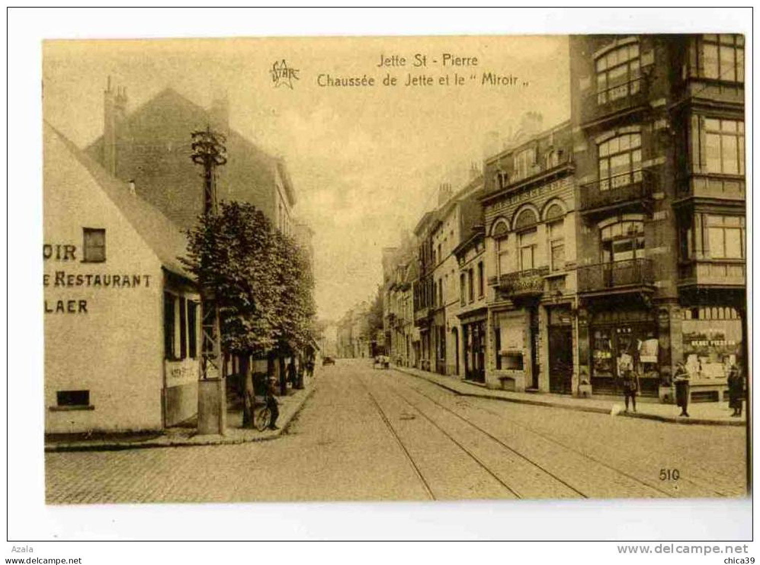 016736  Jette-Saint-Pierre - Chaussée De Jette Et Le   " Miroir " - Jette