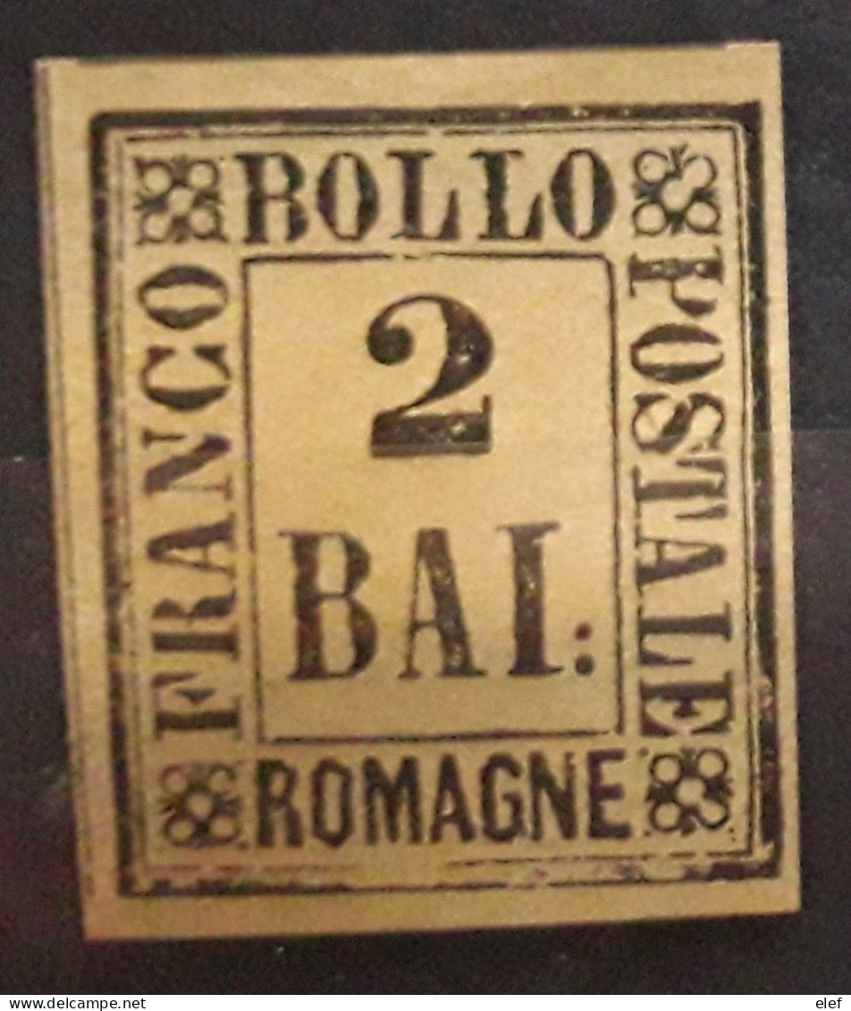 ROMAGNA ROMAGNE Italia 1859, Yvert No 3, 2 BAI Chamois  , Neuf * MH, TB - Romagne