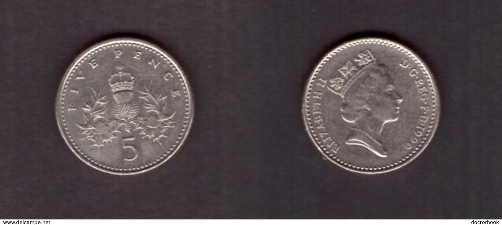 GREAT BRITAIN   5 PENCE 1990 (KM # 937b) #7289 - 5 Pence & 5 New Pence