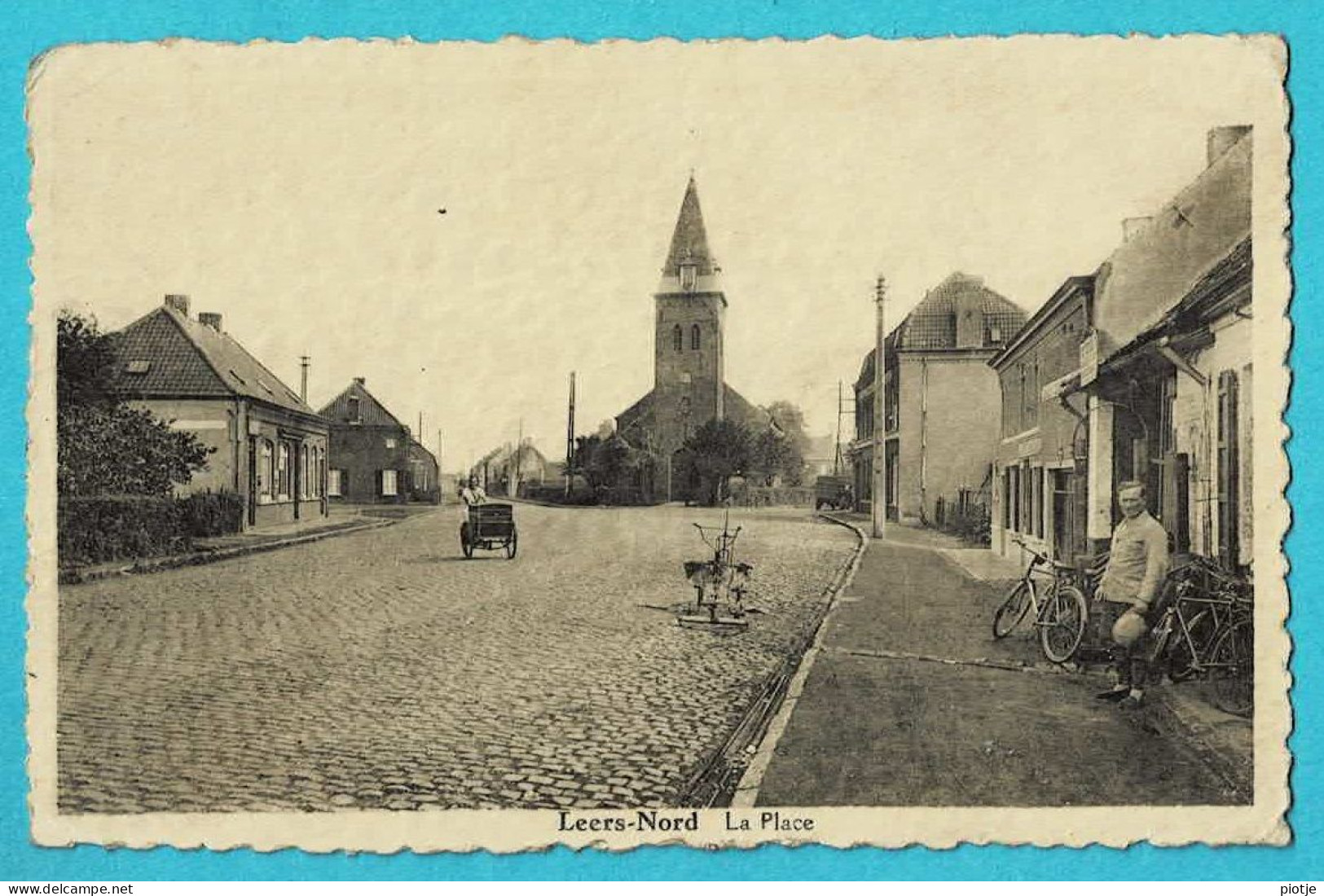 * Leers Nord - Steenput (Estaimpuis - Hainaut - La Wallonie) * (Edition Deprez Dewame) La Place, Animée, église, Vélo - Estaimpuis
