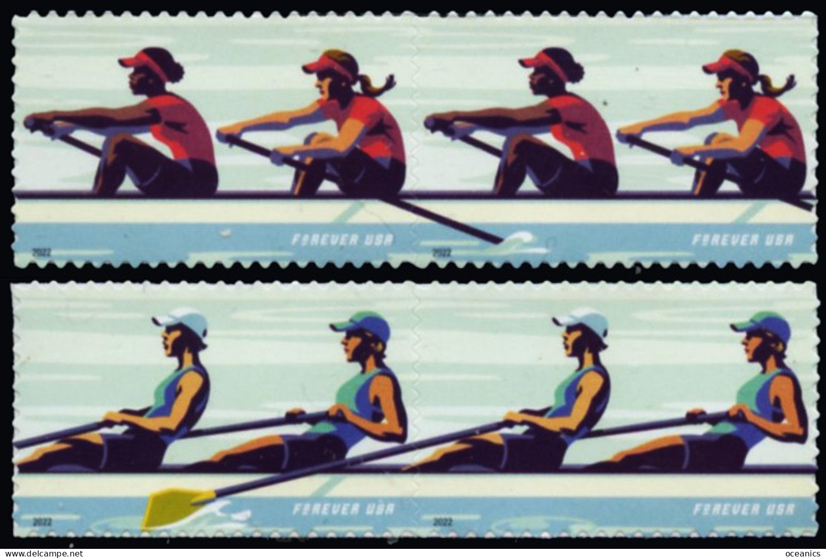 Etats-Unis / United States (Scott No.5694-97 - Women's Rowing) [**] MNH Set Pf 4 Diff. See NOTE Se-tenant - Ungebraucht