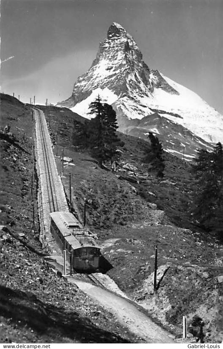 Zermatt Gornergratbahn Mit Matterhorn Cervin Bahn - Zermatt