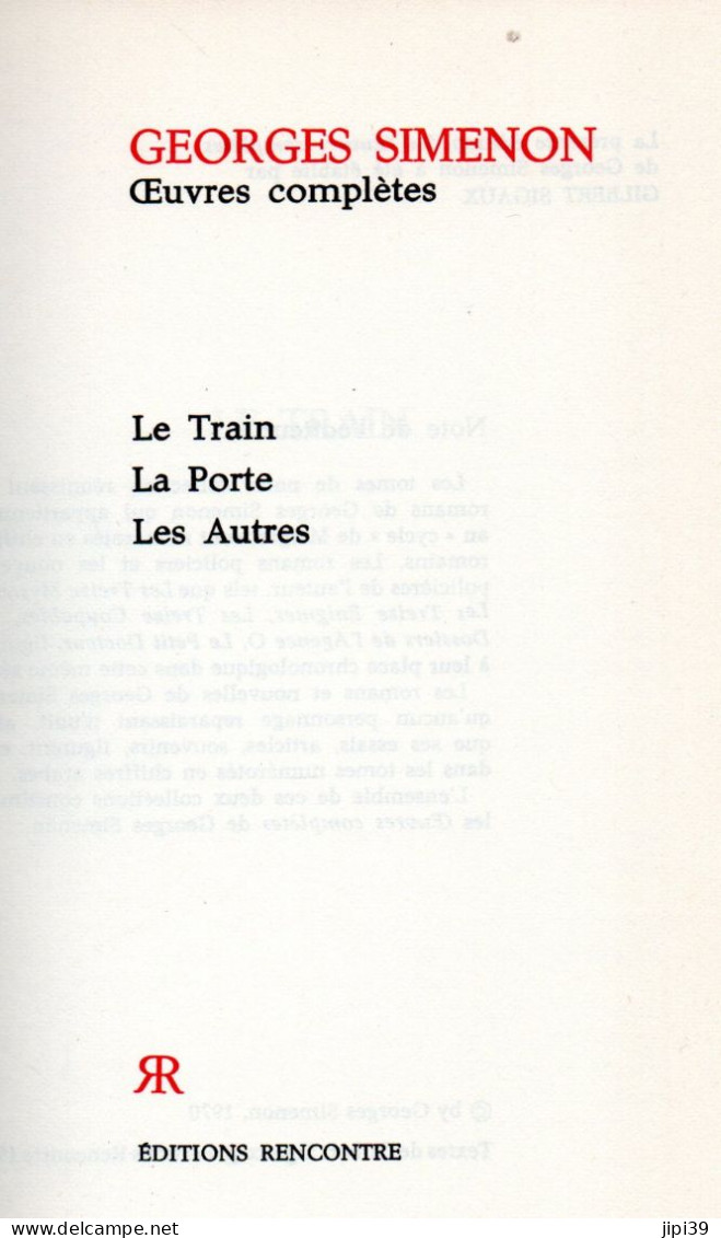 Bradé : Le Train , La Porte , Les Autres - Simenon