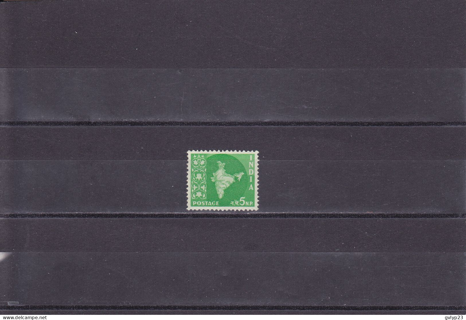 CARTE DE L'INDE/NEUF **/5np. VERT-VIF/DENT. 14.25X14.75/FIL. A / N°98  YVERT ET TELLIER 1958-63 - Unused Stamps