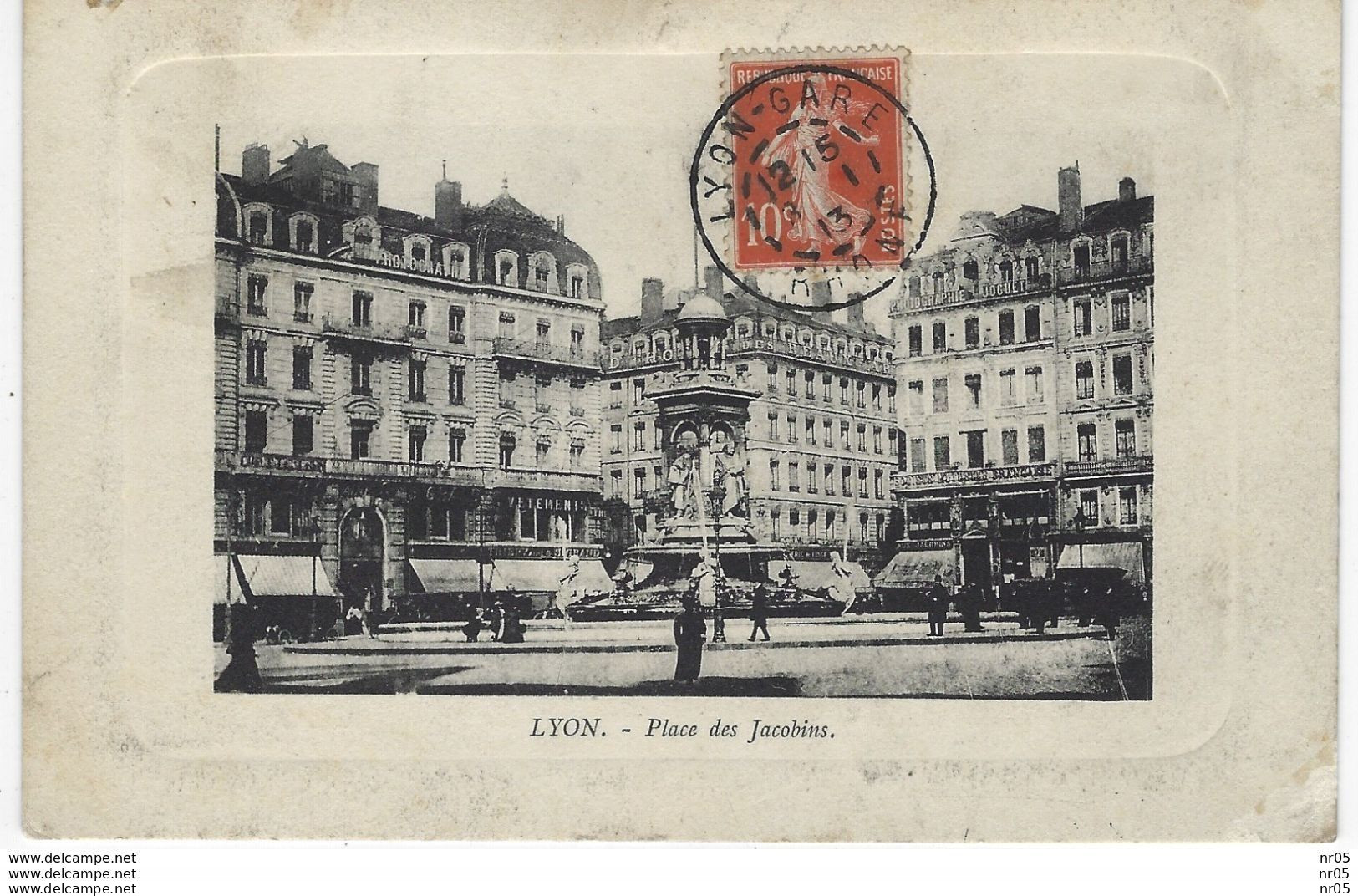Carte Voeux 1913 Du Cercle Militaire De Lyon Vers Ecole D'Alembert A Montevrain Par Lagny TAD " LYON GARE - Rhone " - Autres & Non Classés