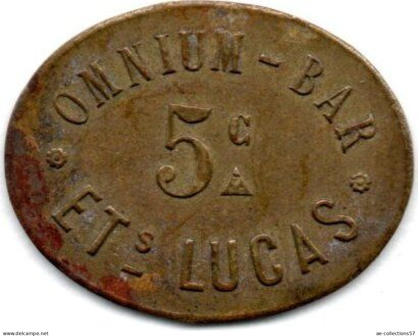 MA 23987 / Paris 5 Centimes Omnium Bar - Ets Lucas TTB - Professionals/Firms