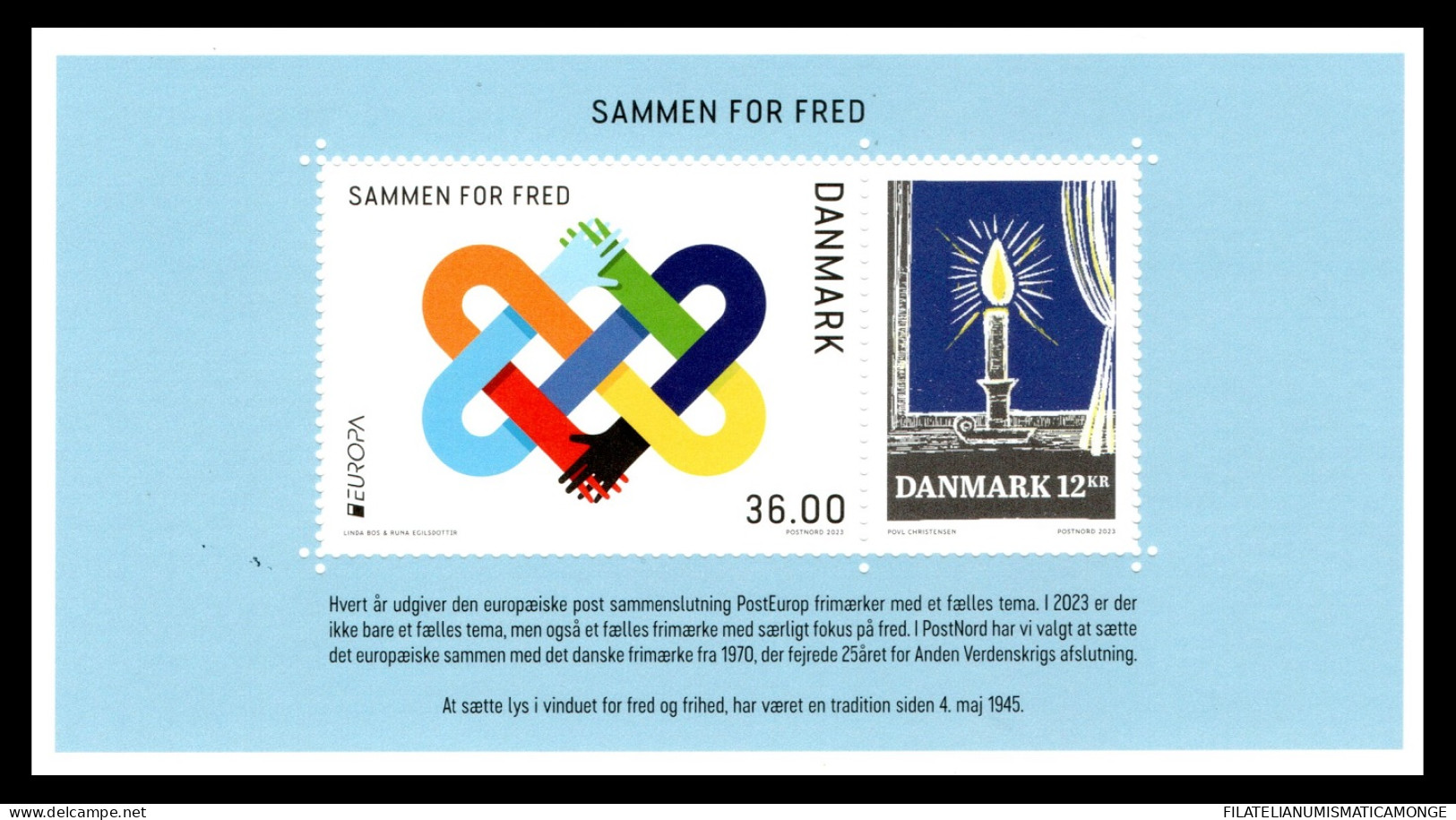  EUROPA - CEPT -           **/MNH Dinamarca 2023 / La Paz. HB  - Unused Stamps