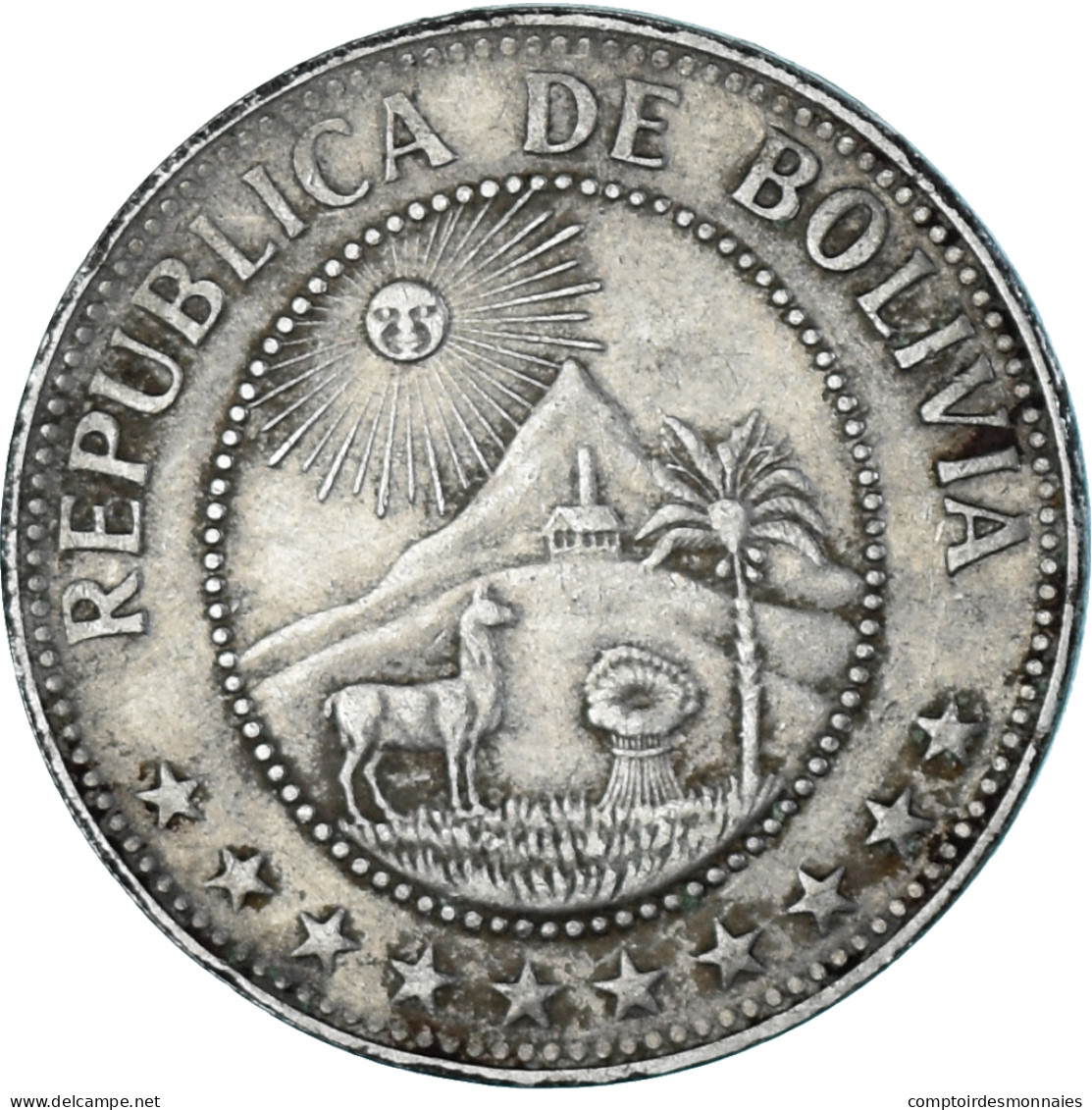 Monnaie, Bolivie, 50 Centavos, 1967 - Bolivia