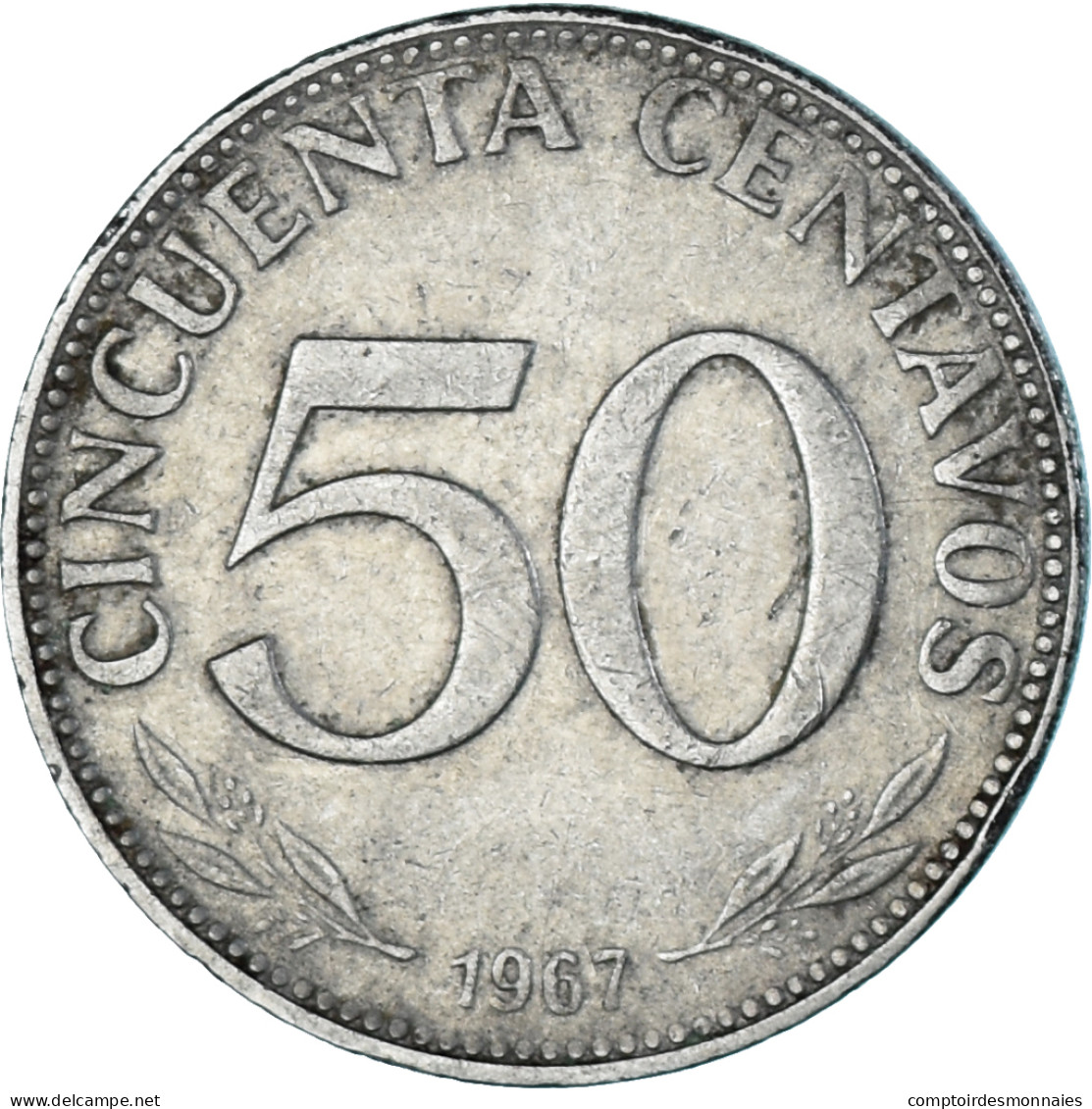 Monnaie, Bolivie, 50 Centavos, 1967 - Bolivie