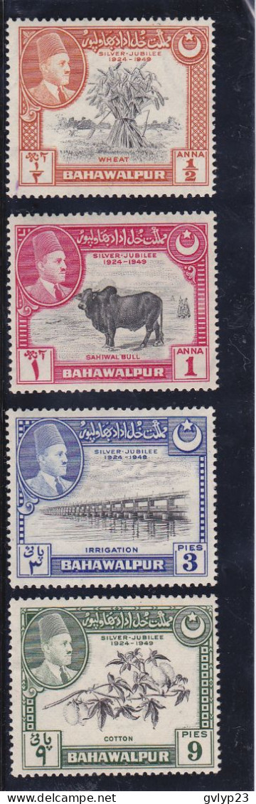 25°ANNIVERSAIRE DU RèGNE DU SOUVERAIN UNE SéRIE DE 4 VAL NEUF SANS GOMME N°18/21 YVERT ET TELLIER 1949 - Bahawalpur