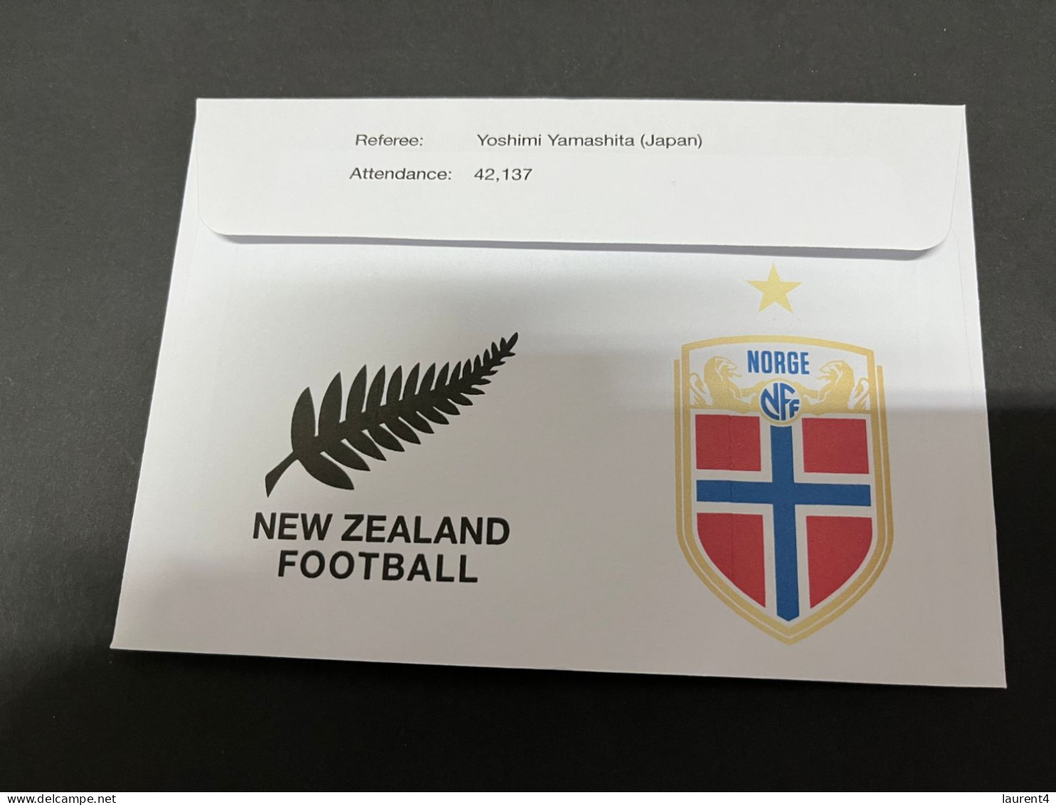 21-7-2023 (3 S 1) FIFA Women's Football World Cup Match 1 (Australia Stamp + Coin) New Zealand (1) V Norway (0) - 2 Dollars