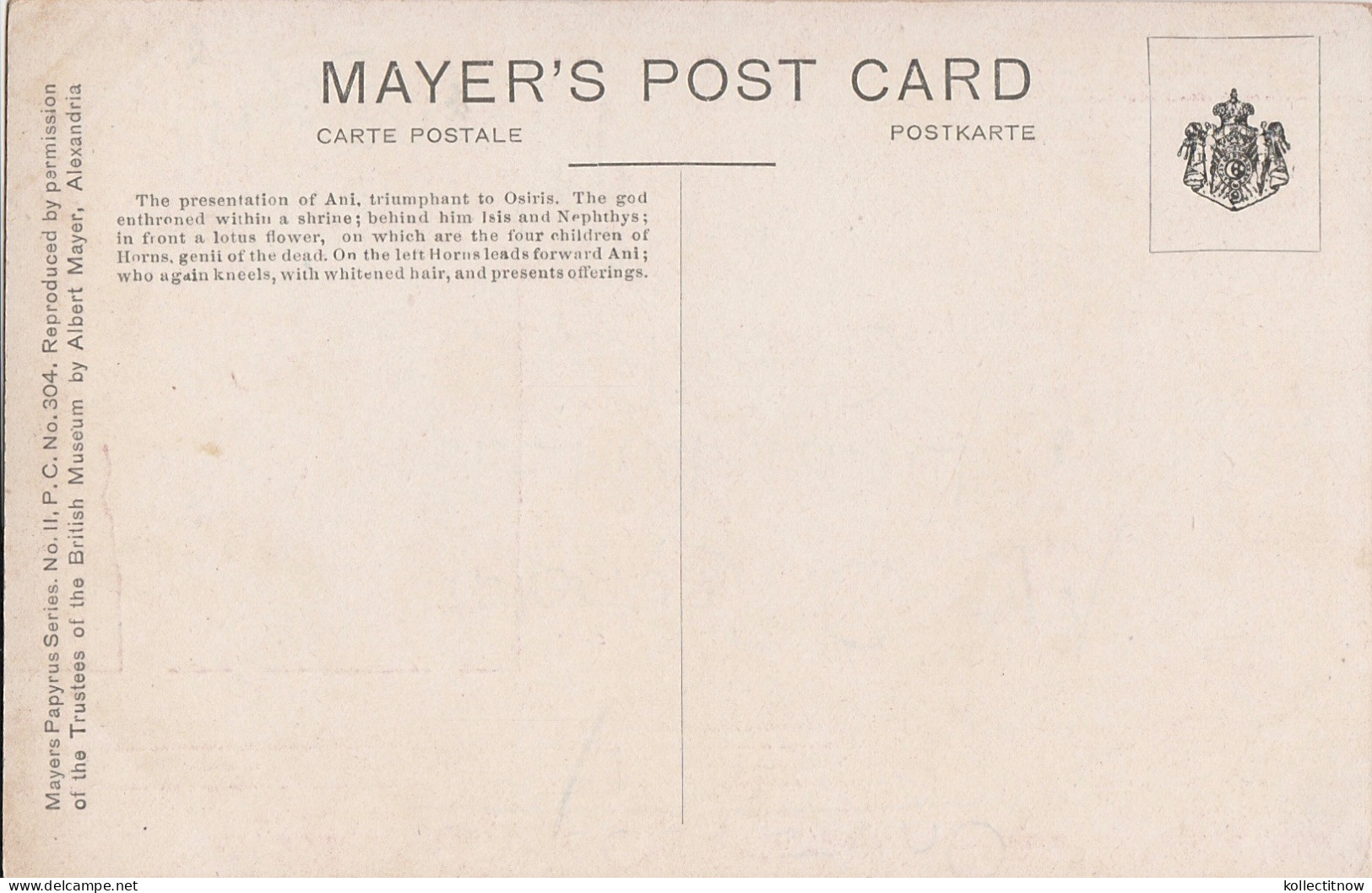 MAYER’s POST CARD - THE PRESENTATION OF ANI - Museos