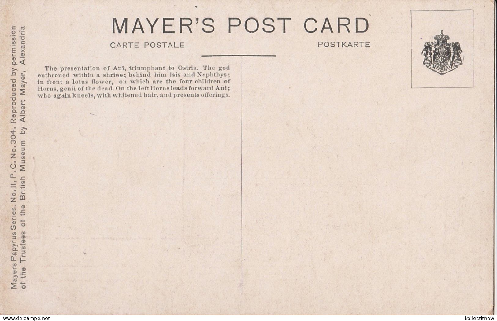 MAYER’s POST CARD - THE PRESENTATION OF ANI (2) - Musées