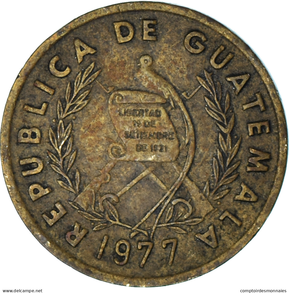 Monnaie, Guatemala, Centavo, Un, 1977 - Guatemala